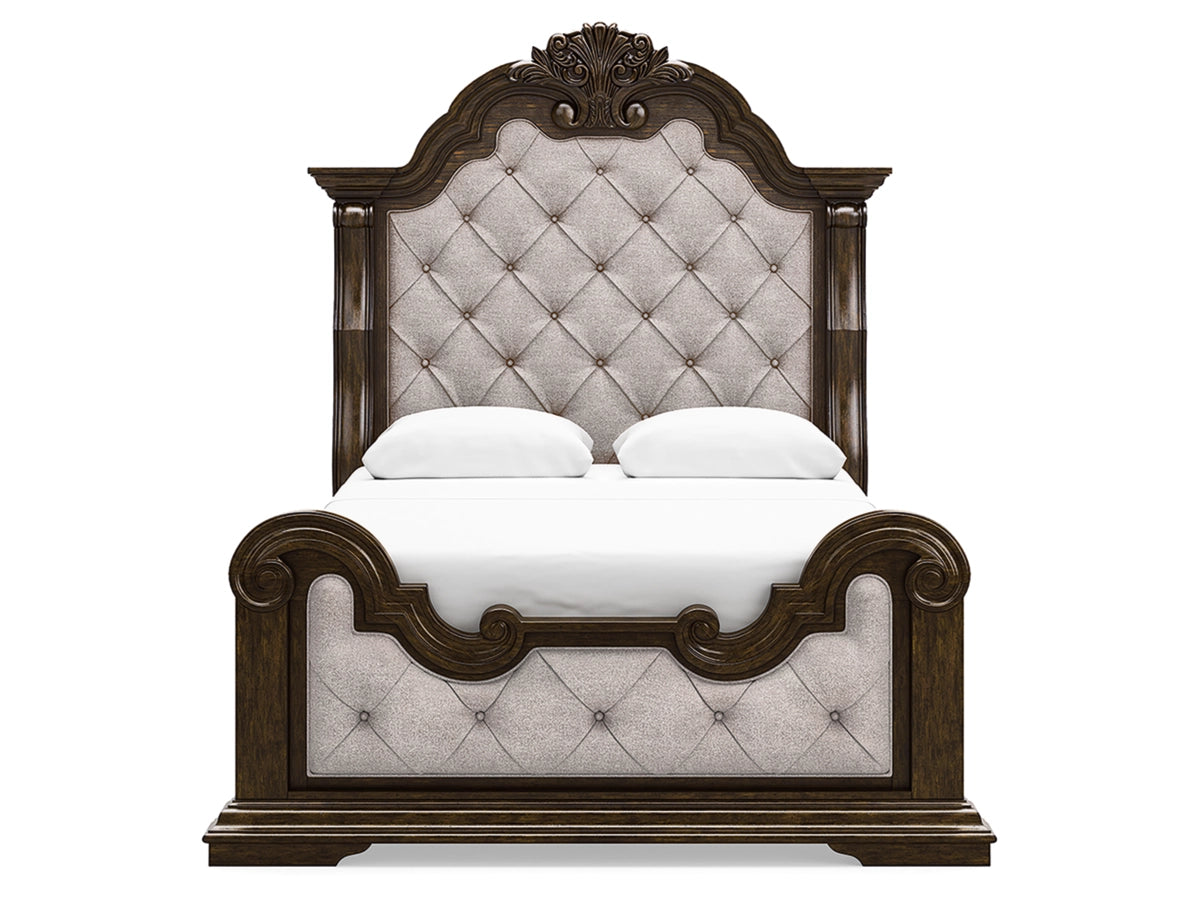 MAYLEE001:Maylee Upholstered Panel Bed, Front