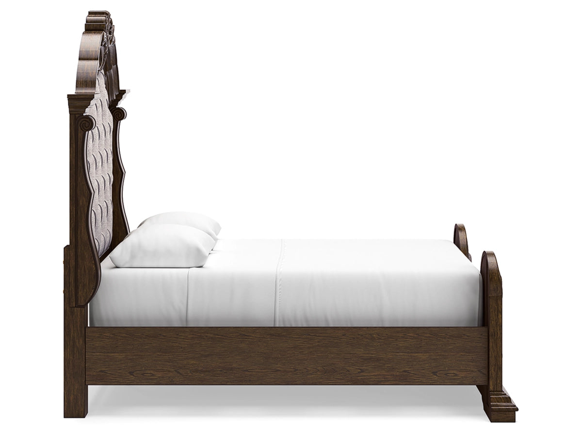 MAYLEE001:Maylee Upholstered Panel Bed, Side
