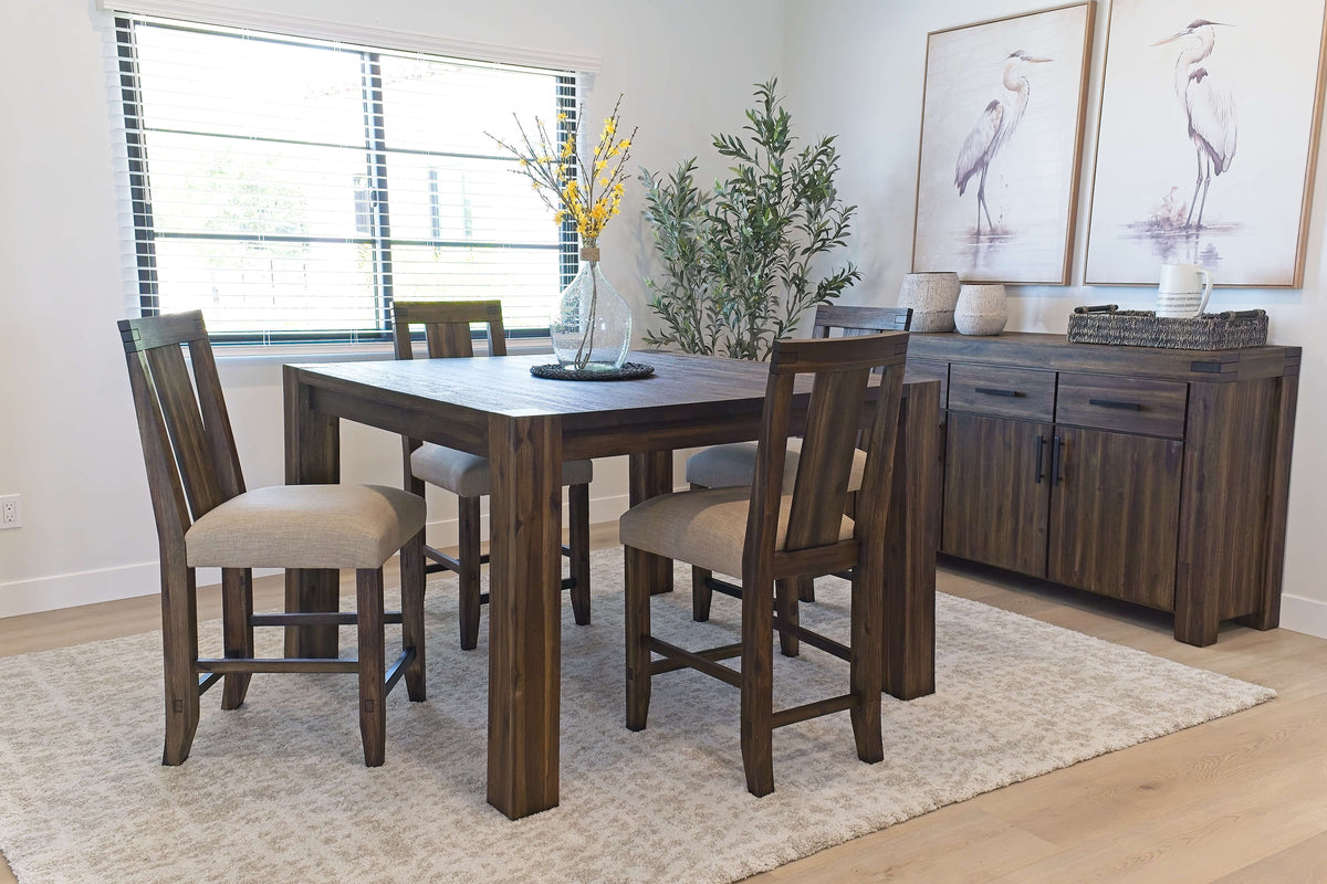 238888595:Meadow Counter Height Dining Table & 4 Stools in Brown, Image 1