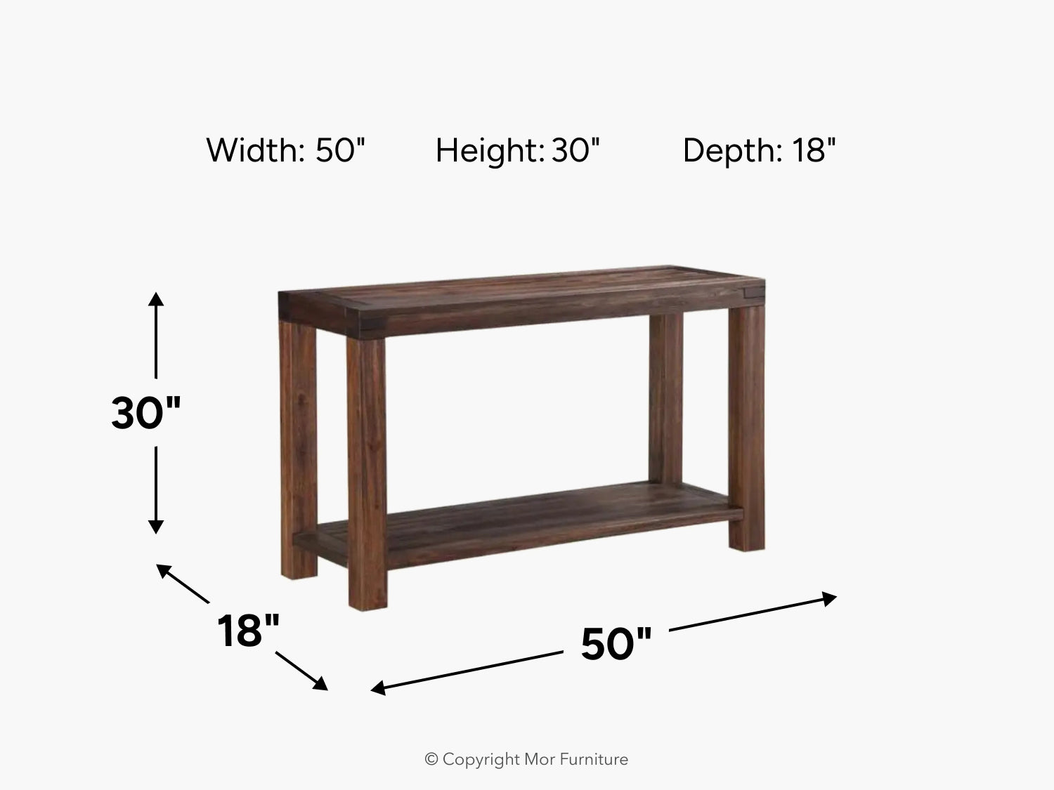 Meadow Console Table In Brick Brown | Sofa Tables | Living Room