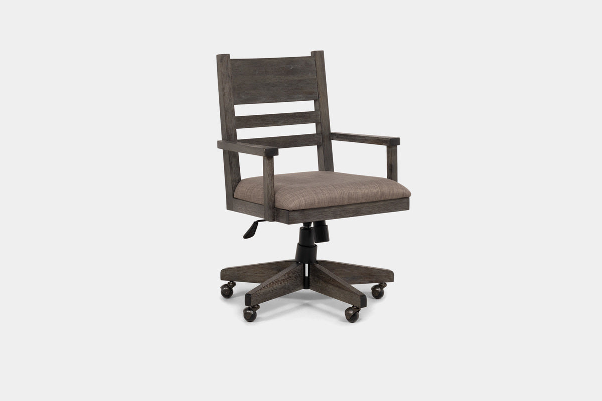 MEADOWGR5:Meadow Office Desk & Chair, Angled