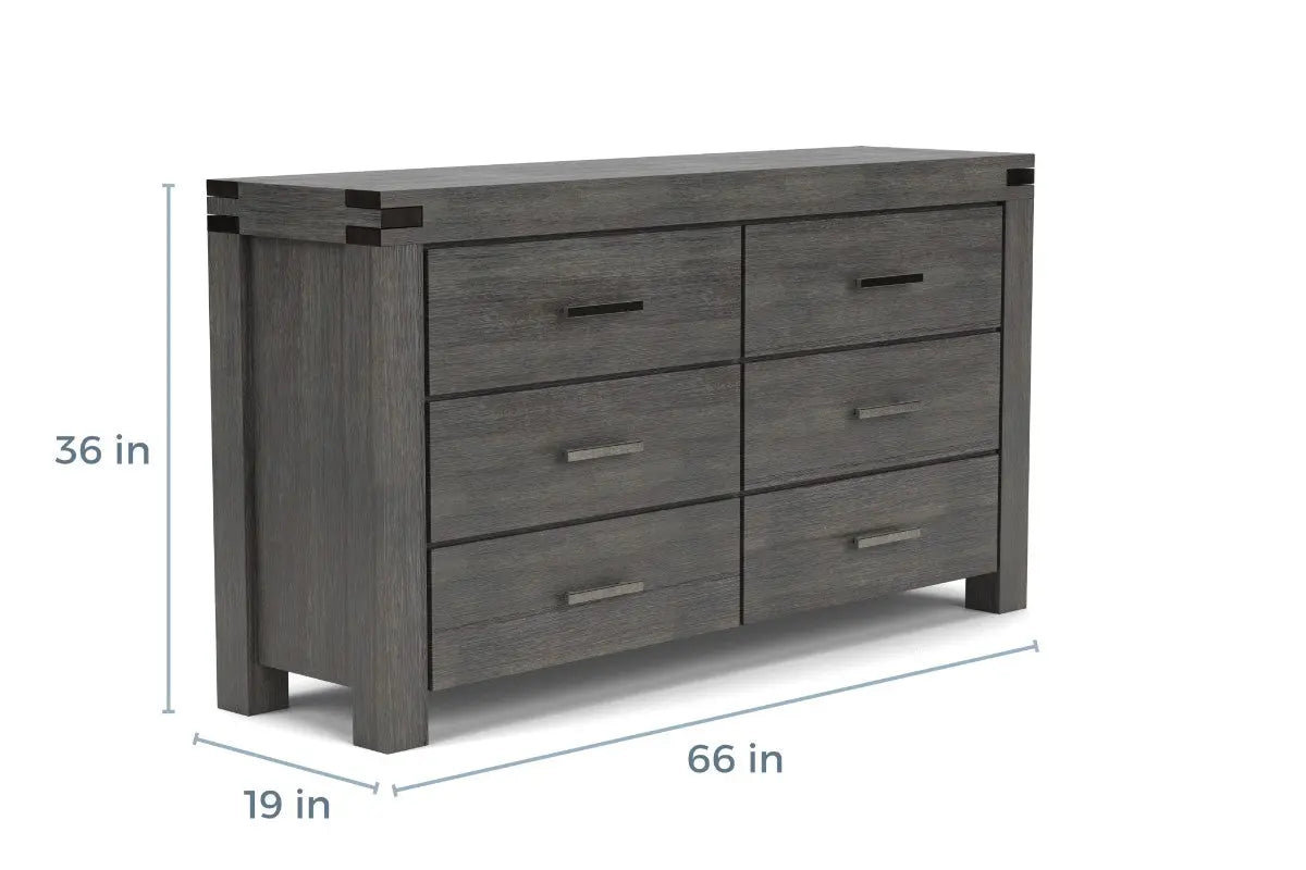 MEADOW018:Meadow Panel Bed & Dresser & M, 