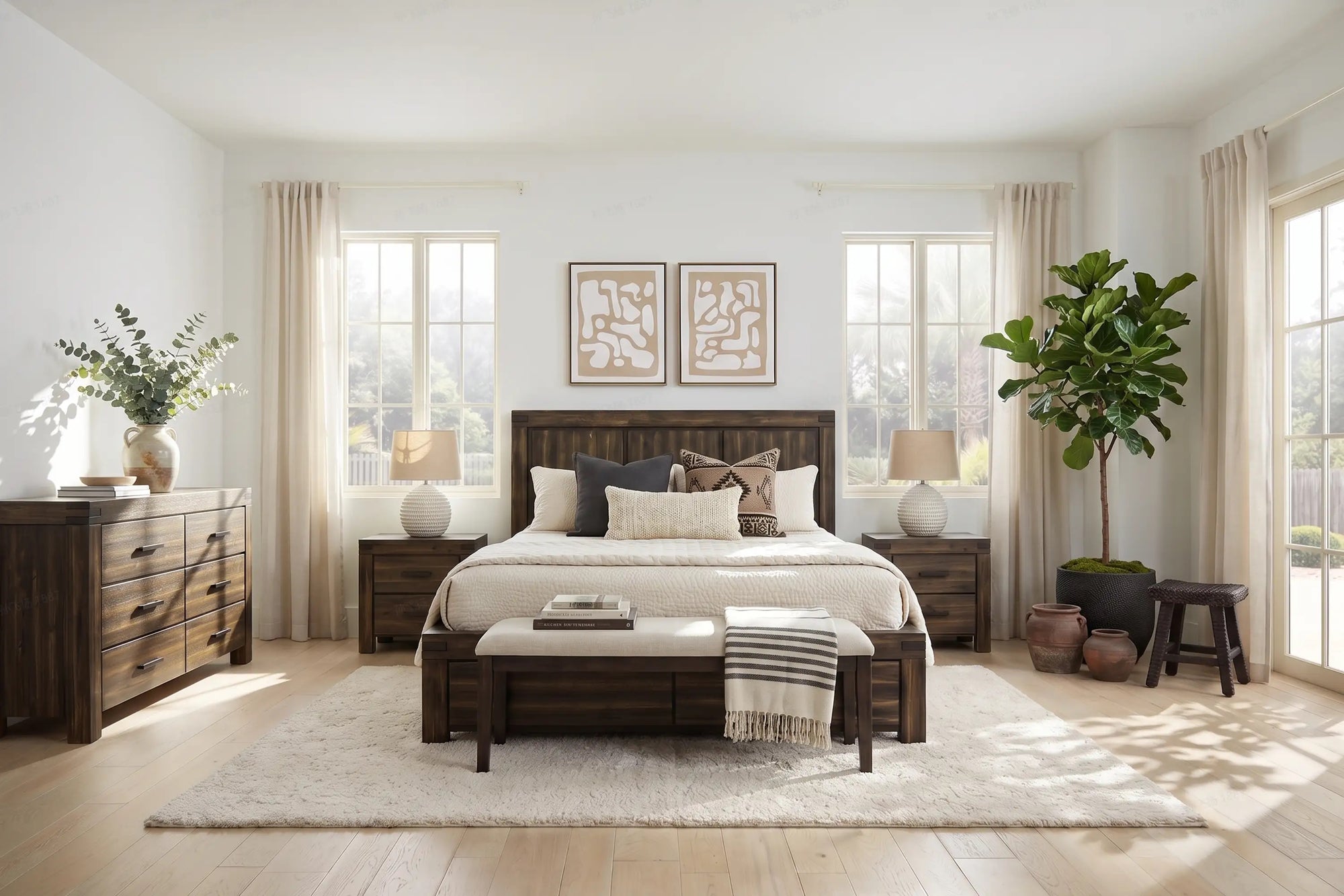 MEADOW001:Meadow Panel Bed, 