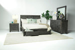 MEADOW019:Meadow Panel Bed w/ Storage in Gray, Eastern King, Image 5