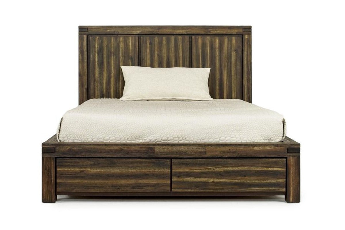 MEADOW004:Meadow Panel Bed w/ Storage in Brown, California King, Image 2