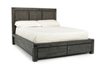 MEADOW013:Meadow Panel Bed w/ Storage in Gray, Queen, Image 1