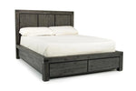 MEADOW016:Meadow Panel Bed w/ Storage in Gray, California King, Image 1