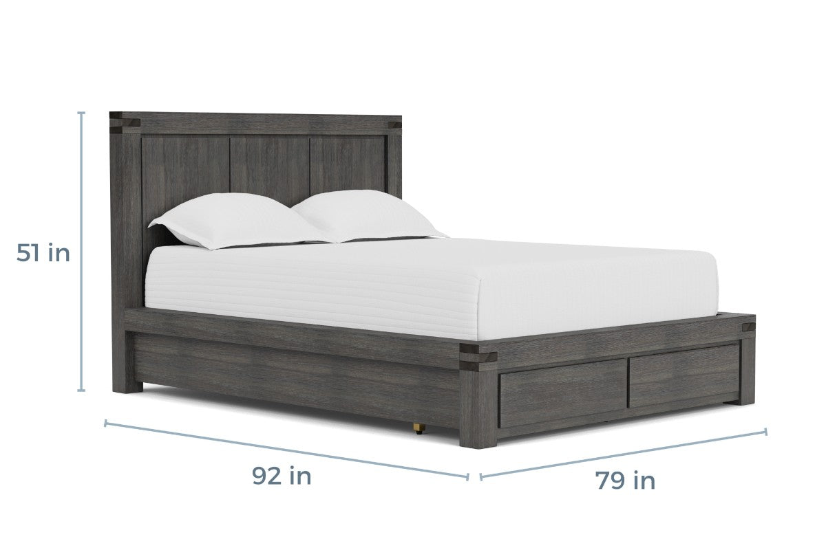 MEADOW018:Meadow Panel Bed & Dresser & M, 