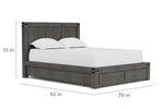 MEADOW018:Meadow Panel Bed & Dresser & M, 