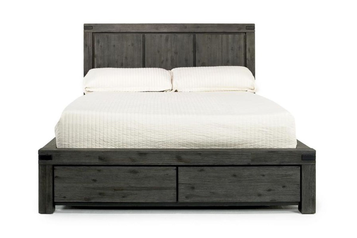 MEADOW013:Meadow Panel Bed w/ Storage in Gray, Queen, Image 2