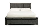 MEADOW022:Meadow Panel Bed w/ Storage in Gray, Full, Image 2