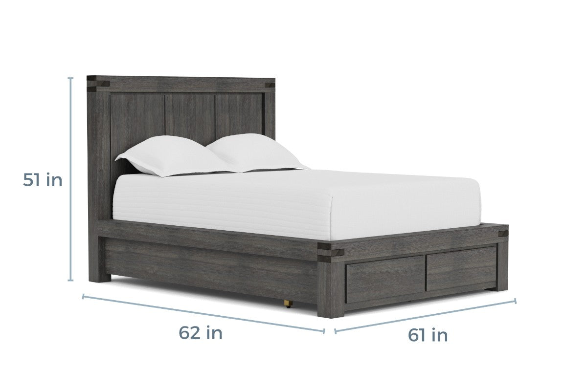 MEADOW024:Meadow Panel Bed & Dresser & M, 