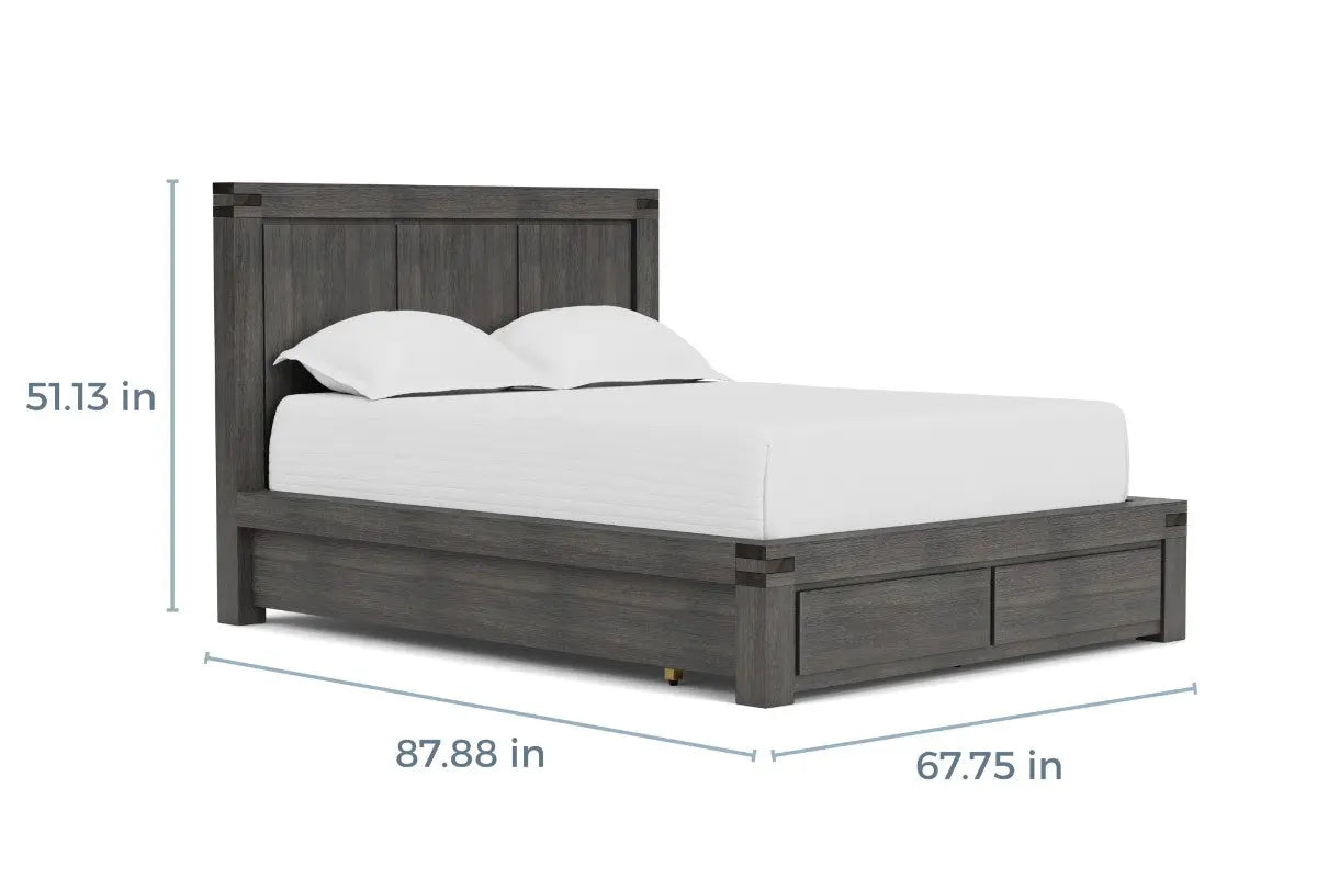 MEADOW015:Meadow Panel Bed & Dresser & M, 