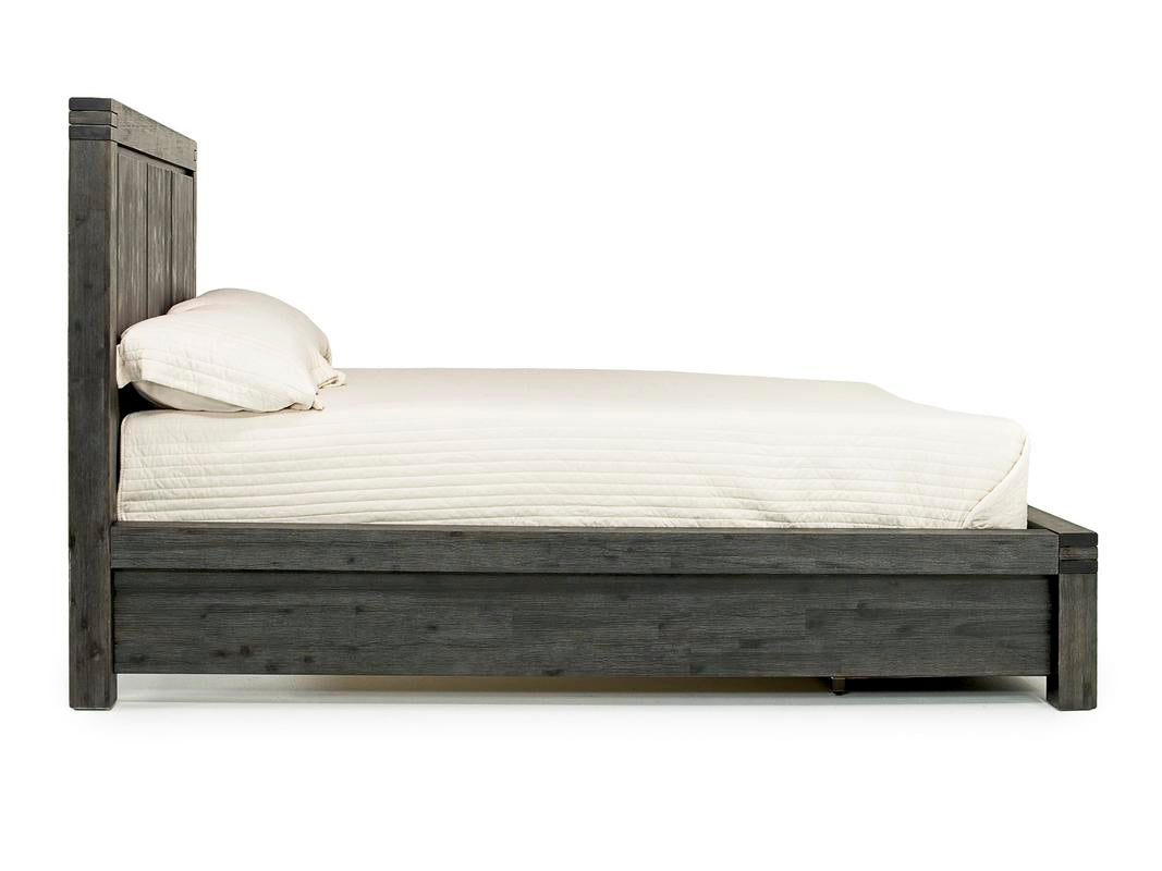 MEADOW013:Meadow Panel Bed w/ Storage in Gray, Queen, Image 3