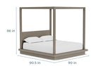 MELBEDR27:Melbourne Canopy Bed & Dresser, 