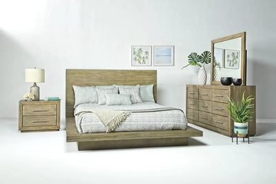 MELBOURN3:Melbourne Panel Bed & Dresser , Styled