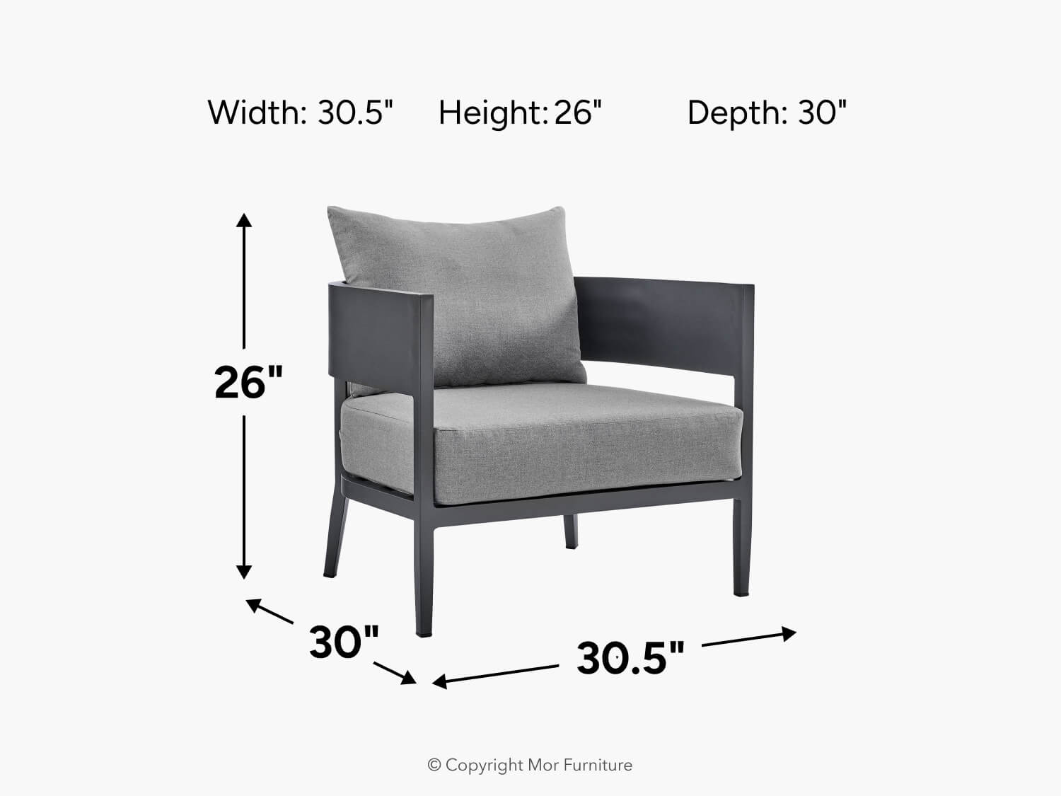 355599594:Menorca Outdoor Club Chair, 