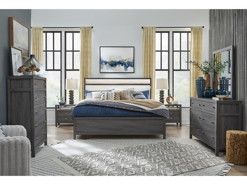 MERRIFI47:Merrifield Upholstered Bed & D, Styled