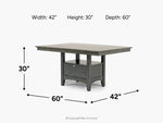 643091282:Miami Adjustable Height Dining Table, 