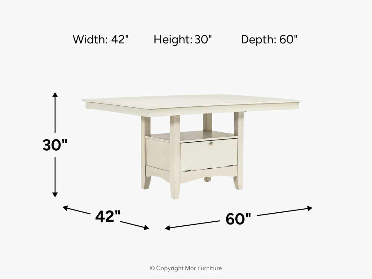 951620592:Miami Adjustable Height Dining Table, 