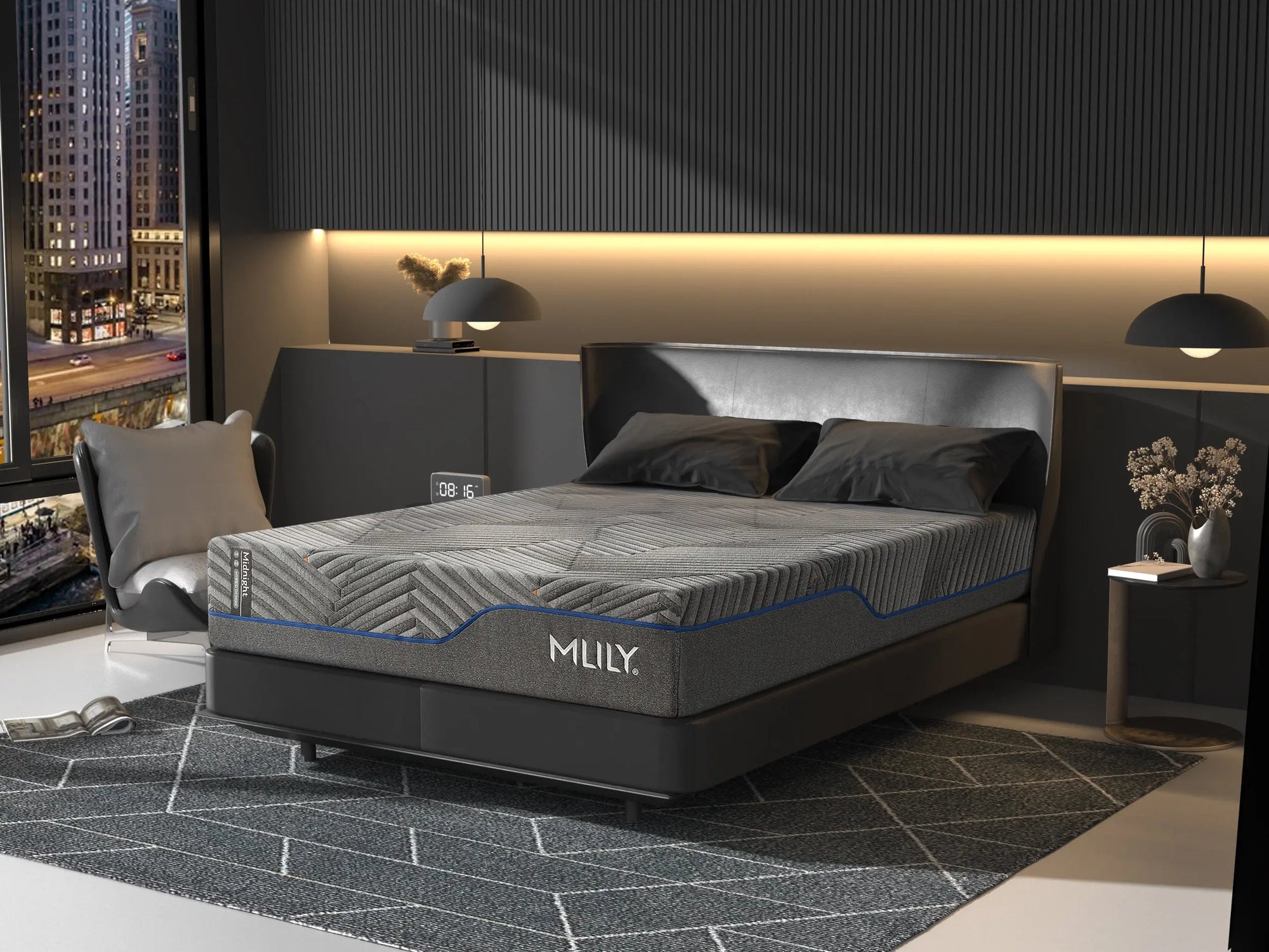 333285845:Midnight 3.0 Plush Mattress Styled Front
