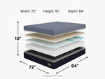 329368335:Ego Black 10 Inch Medium Mattress, 