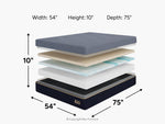 491482832:Ego Black 10 Inch Medium Mattress, 