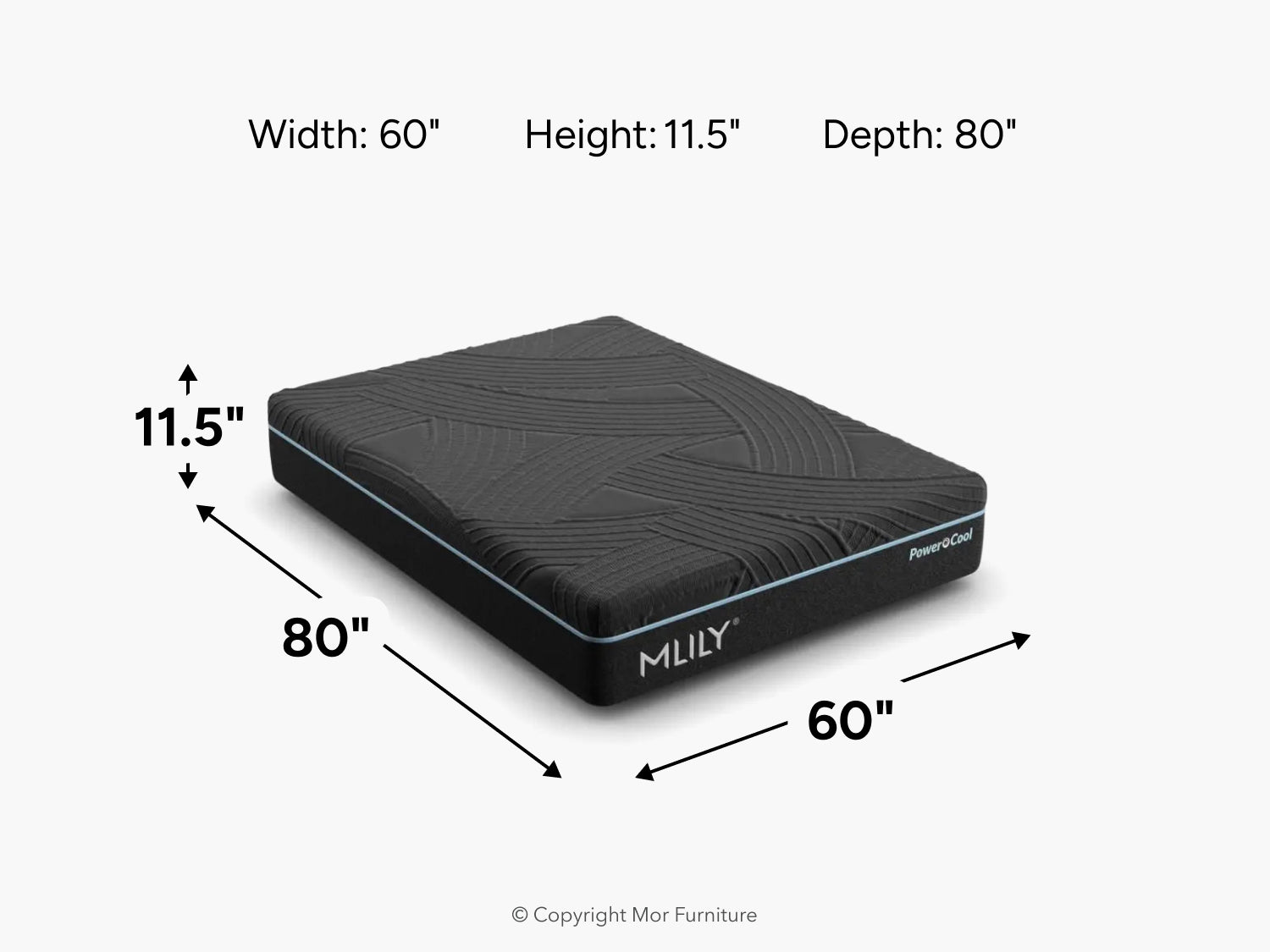 335589367:Mlily 11.5 Inch Powercool Firm Hybrid Mattress, 