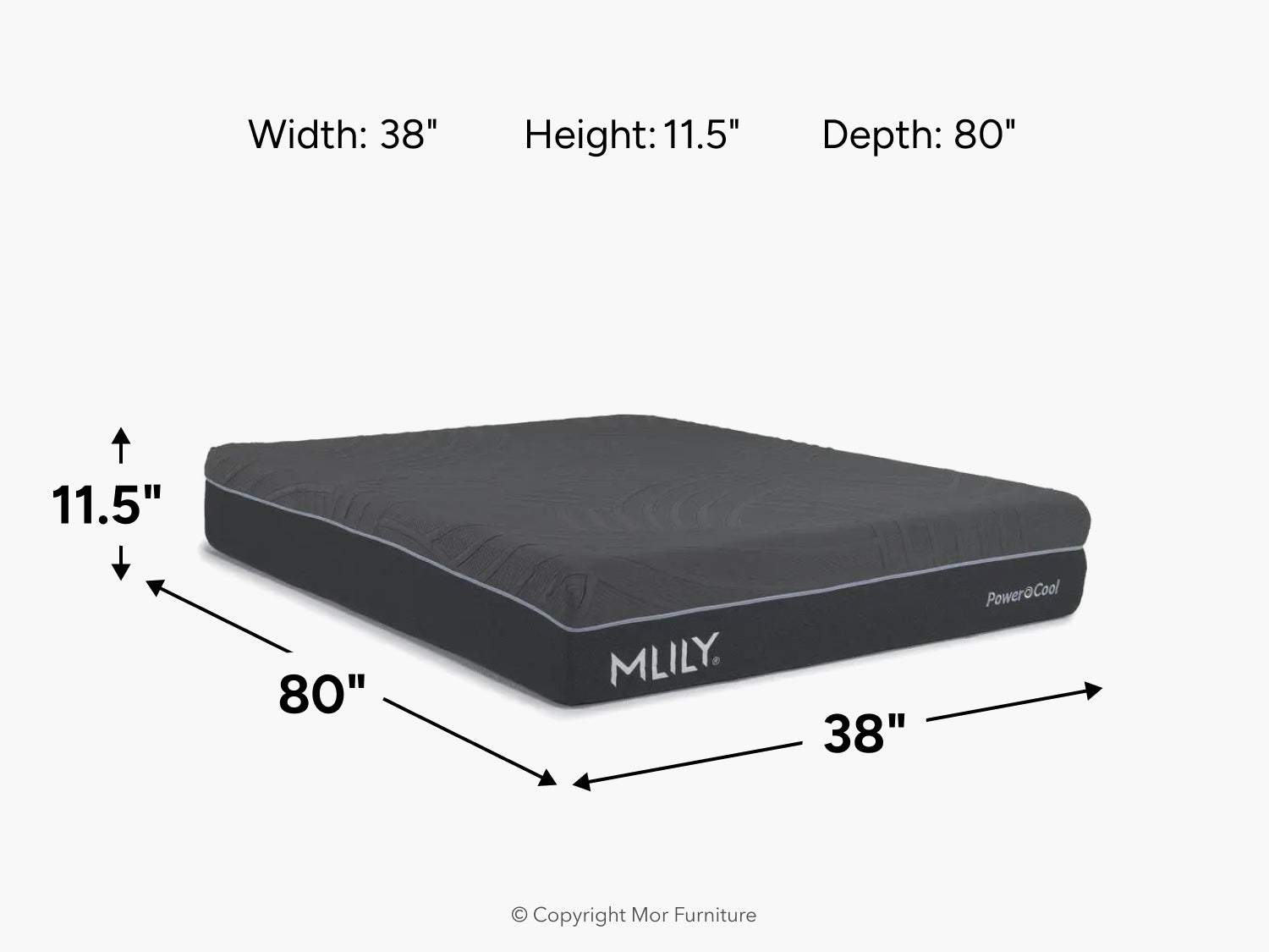 390278089:Mlily 11.5 Inch Powercool Firm Hybrid Mattress, 