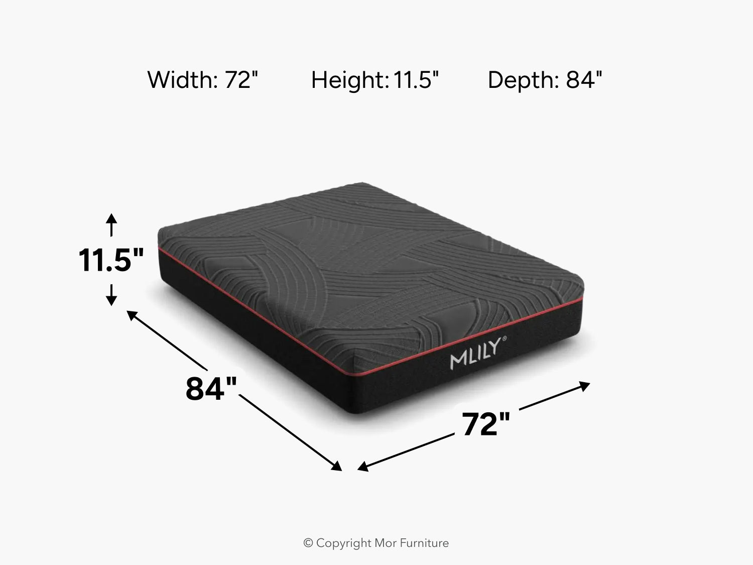 483963617:Mlily 11.5 Inch Powercool Medium Mattress, 
