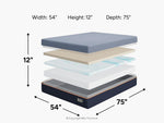 774495450:Ego Black 12 Inch Medium Mattress, 