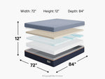 801548619:Ego Black 12 Inch Medium Mattress, 