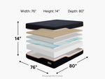 598331559:Ego Black 14 Inch Medium Mattress, 