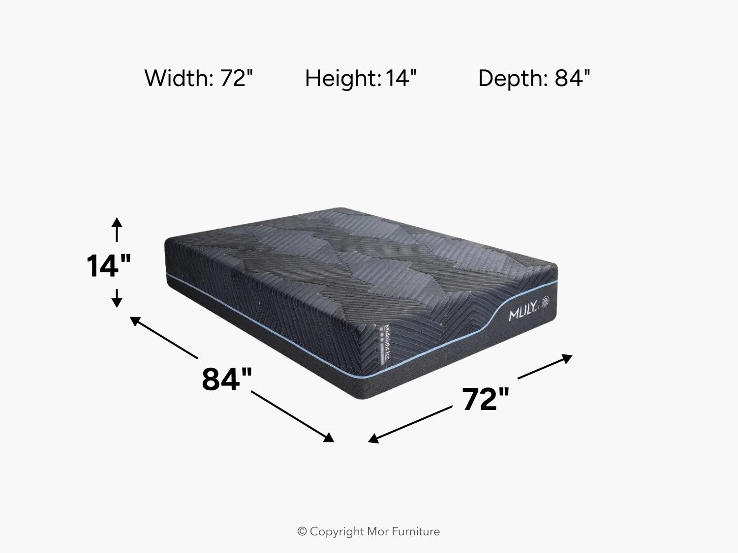 087205851:Mlily Midnight Ice 1.0 Firm Mattress, 