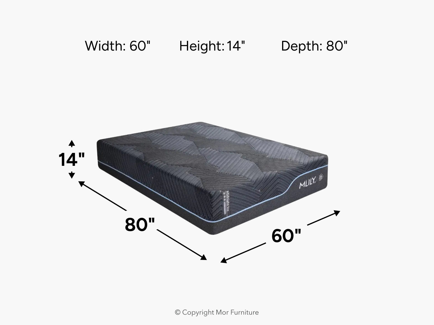 638212984:Mlily Midnight Ice 1.0 Firm Mattress, 