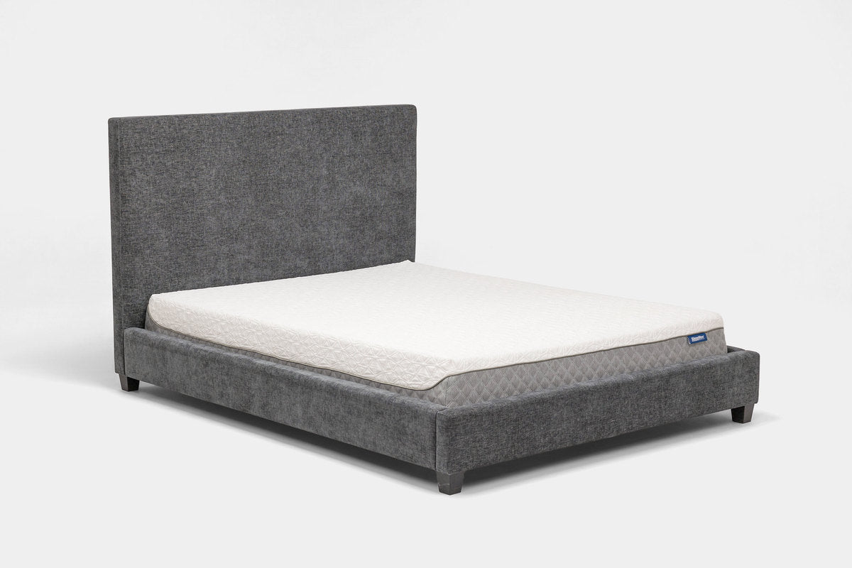 MODRNII16:Modern Upholstered Bed, Angled