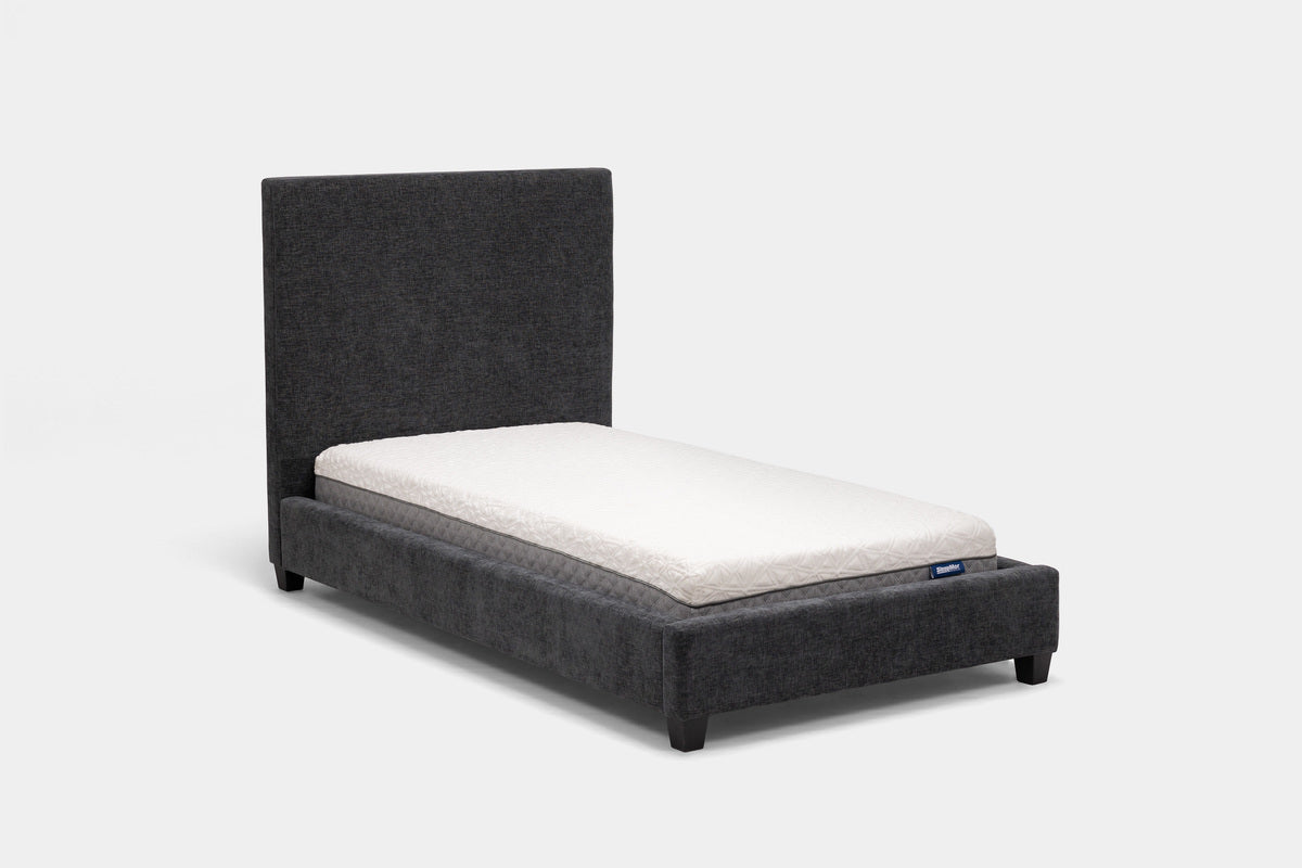MODRNII28:Modern Upholstered Bed, Angled