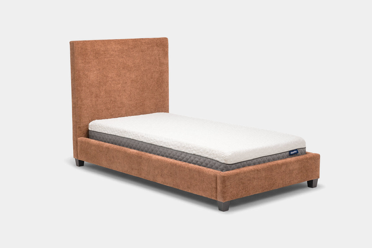 MODRNII13:Modern Upholstered Bed, Angled
