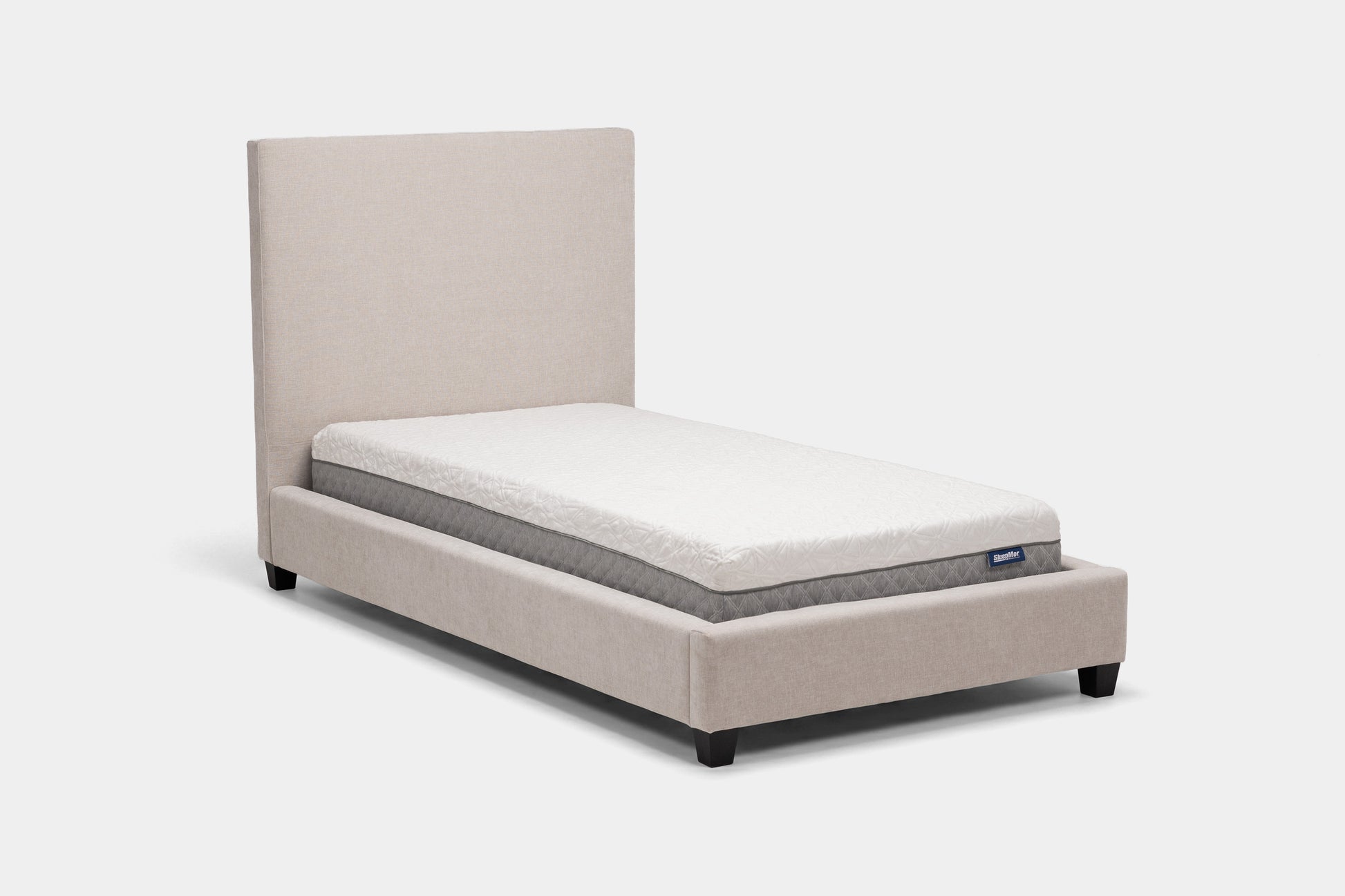 MODRNII43:Modern Upholstered Bed, Angled