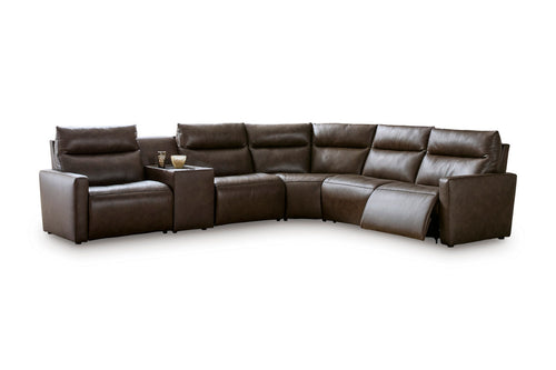 MODMAX015:Modmax 6 Piece 2 Power Sectional With 2 Power Armless Recliner, 