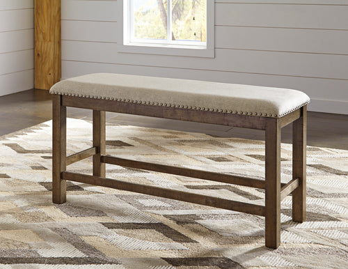 793872031:Moriville Counter Height Dining Bench, Styled