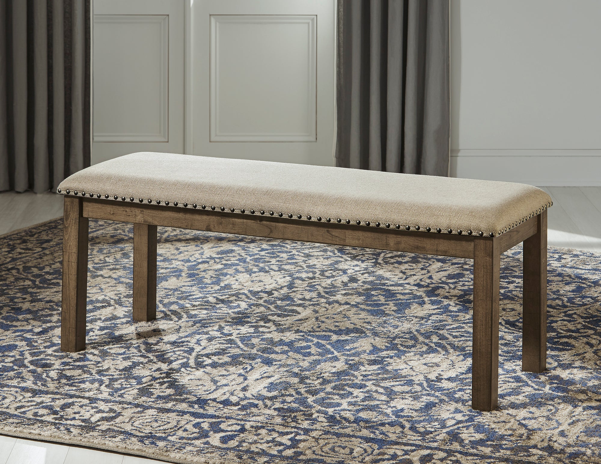 986617746:Moriville Dining Bench, Styled