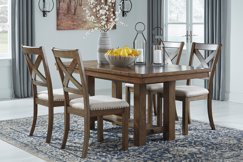 MORIVIL00:Moriville Dining Table & 4 Chairs, Styled