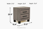 404646291:Naialyn 2 Drawer Nightstand,