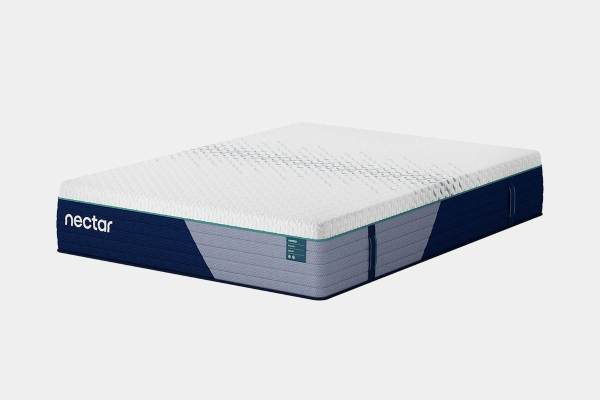 216417765:Nectar Premier 13 Inch Hybrid Mattress, Angled