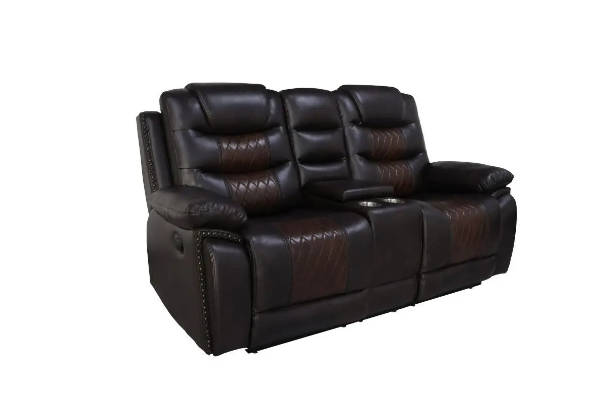 NIKKO0000:Nikko Reclining Sofa & Console, AngledAngle