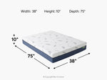 154774303:Noctua 10 Inch Sora Hybrid Mattress, 