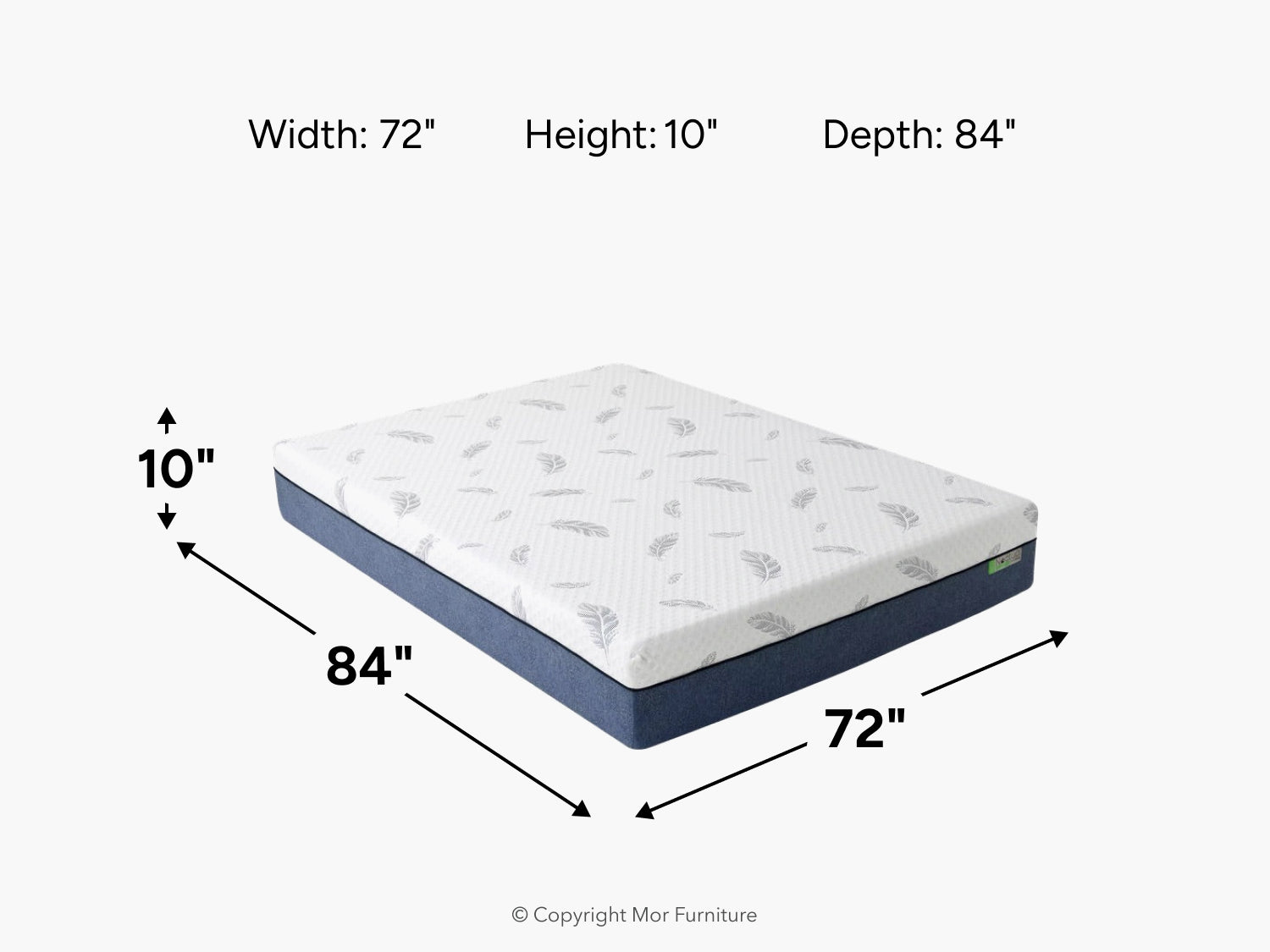 411839450:Noctua 10 Inch Sora Hybrid Mattress, 