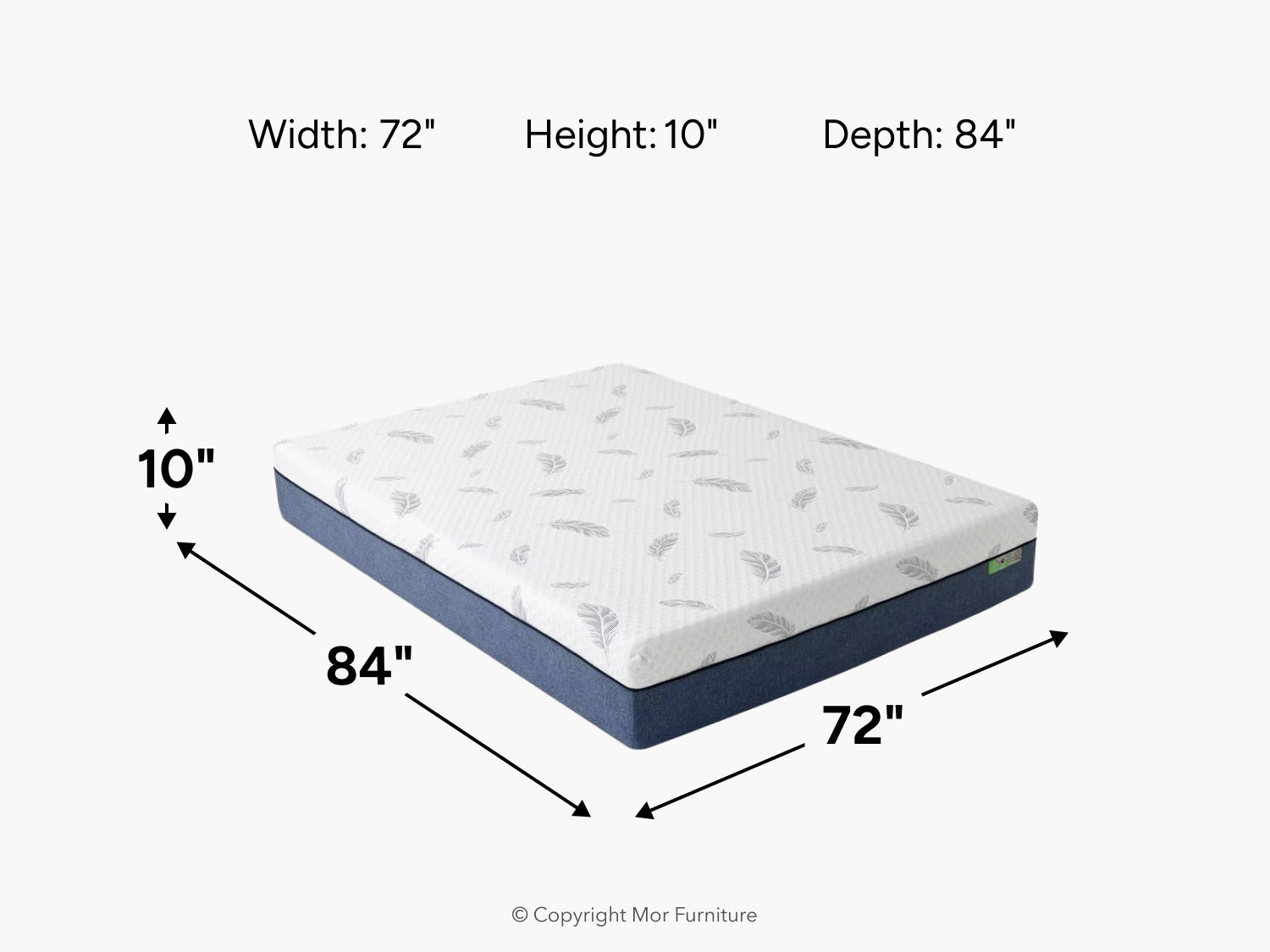 757005890:Noctua 10 Inch Sora Hybrid Mattress, 