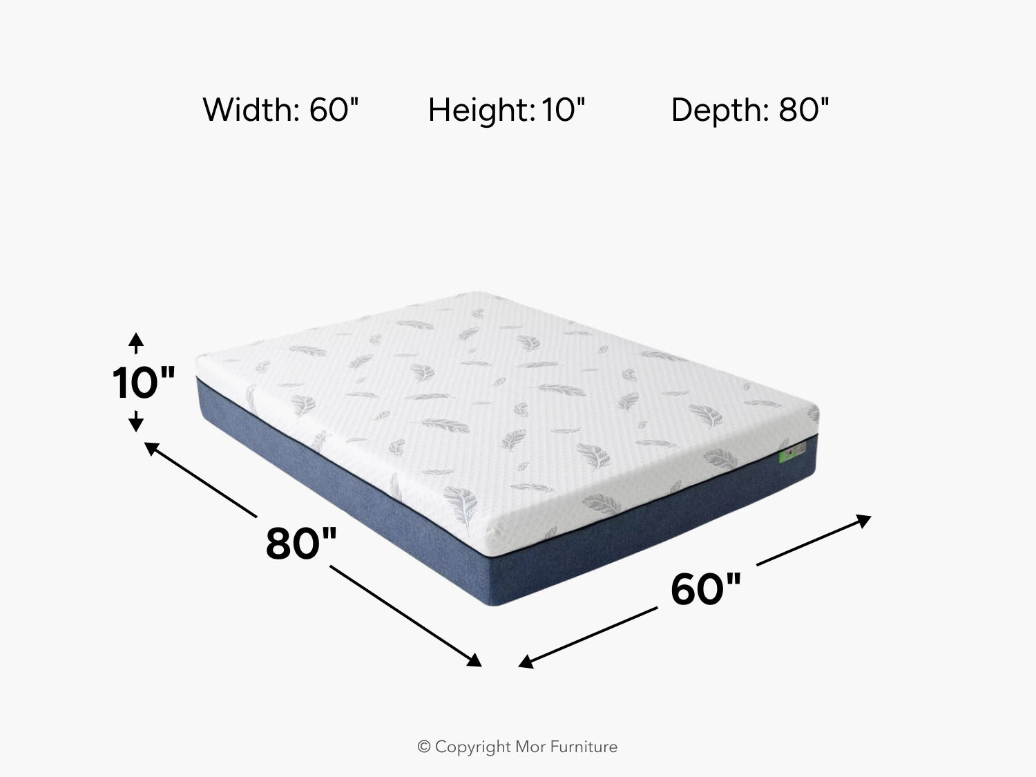 821700617:Noctua 10 Inch Sora Hybrid Mattress, 
